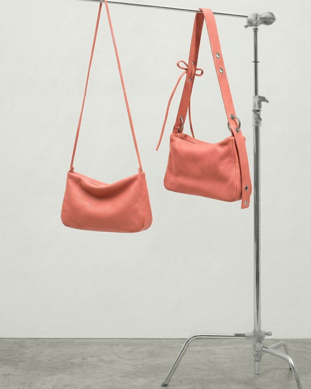 MariLoli - Large leather bag with strap and multiposition carabiners SS26