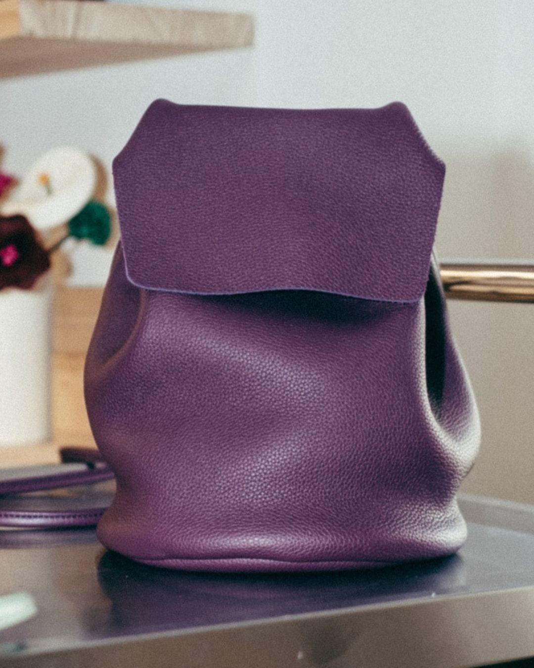 Mini Leather Backpack - IRENE (La Bebé)