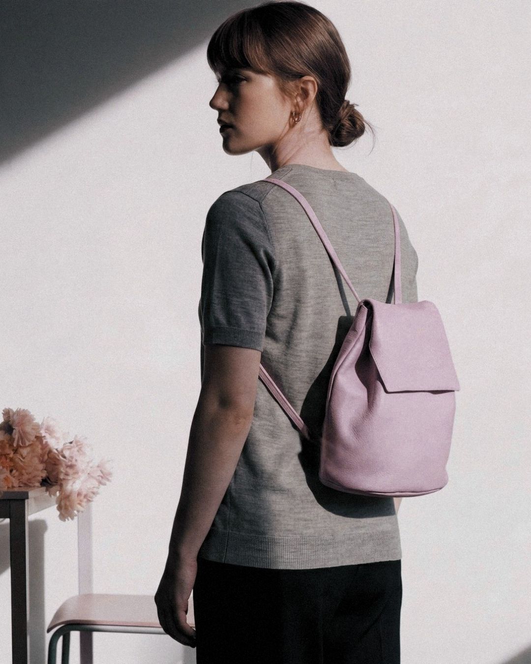 Mini Leather Backpack - IRENE (La Bebé)