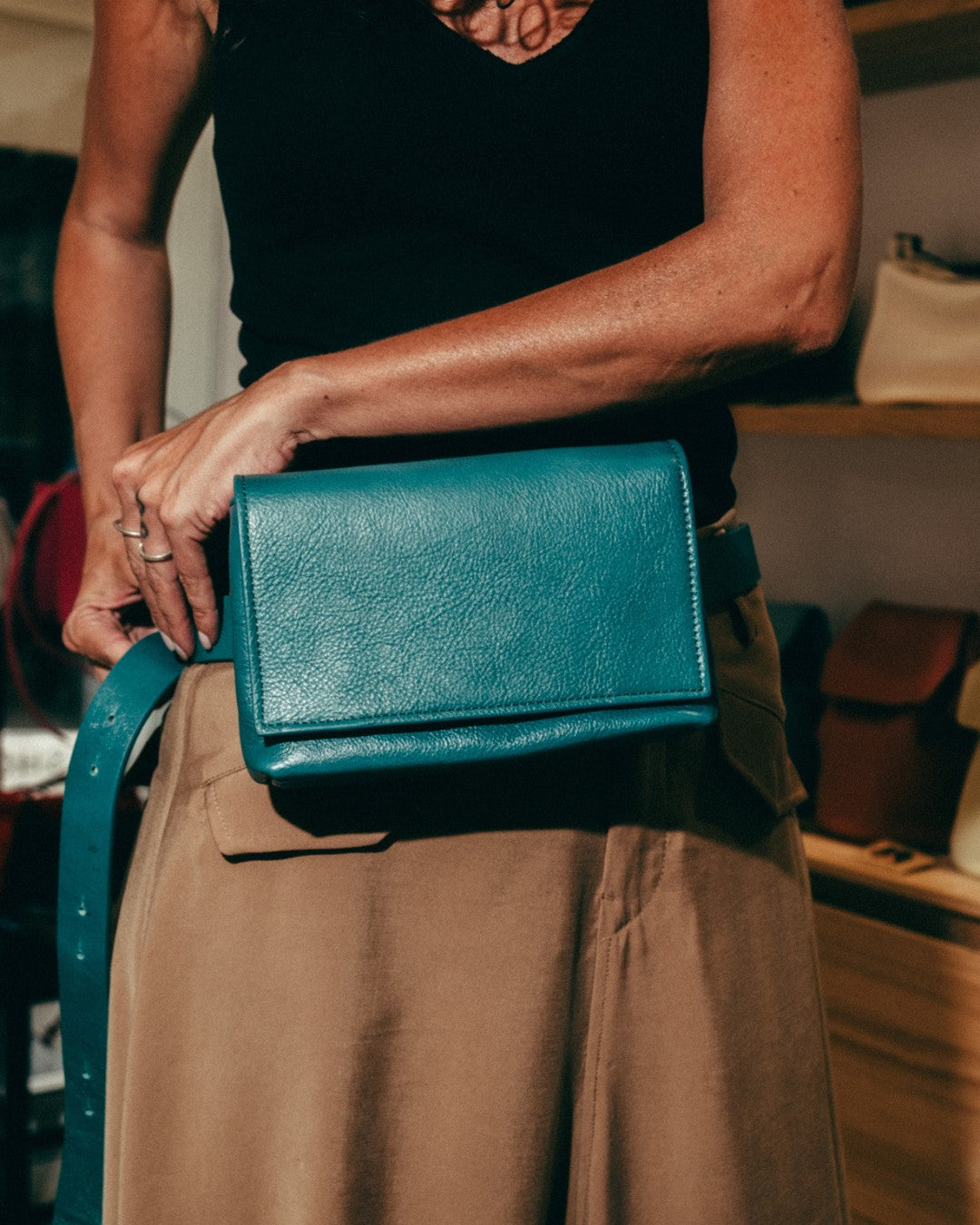 FERNANDITA - Leather Bum Bag with Belt