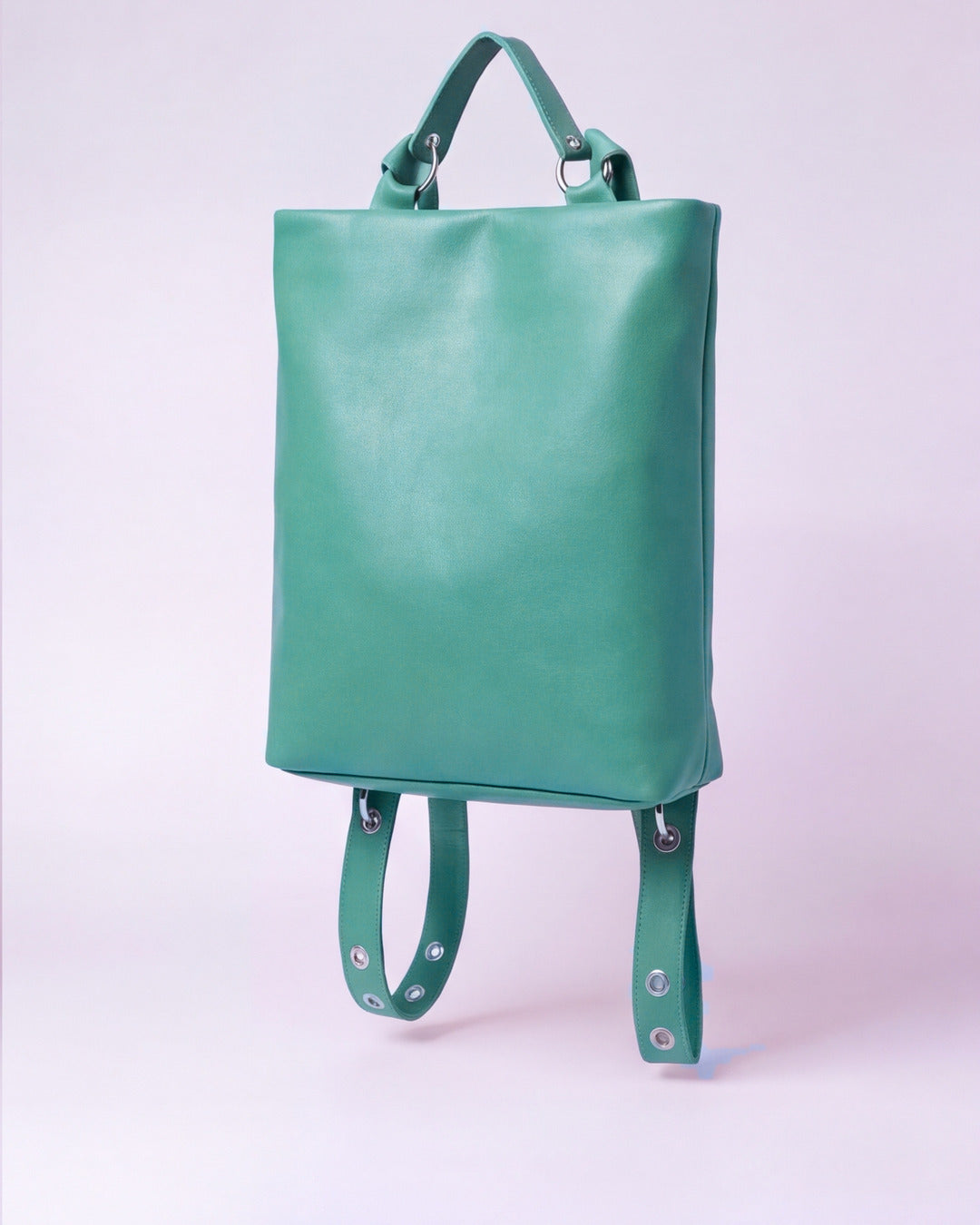 Dolores - Mochila mediana en piel aguamarina — Labienhecha
