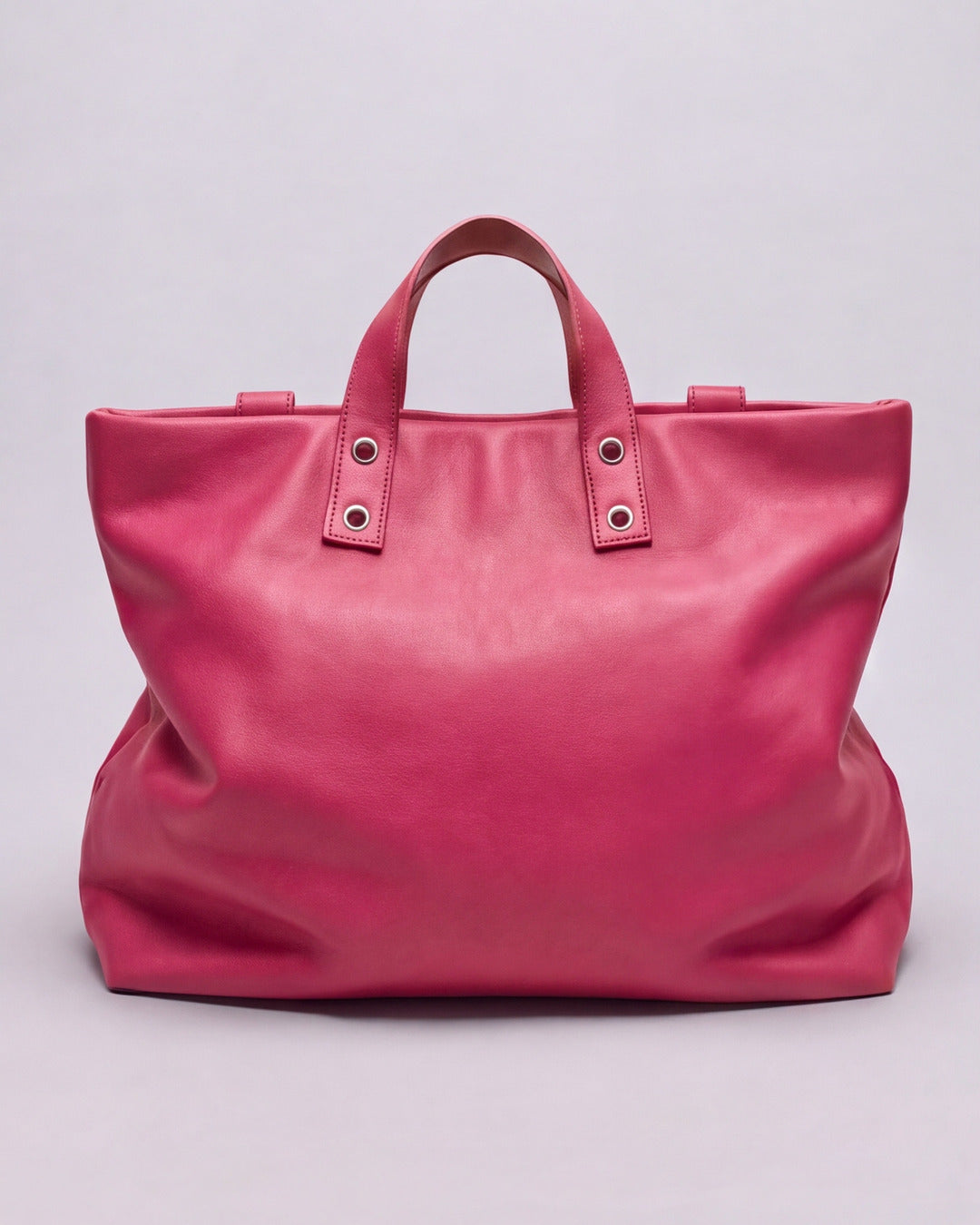 Doña Dolores - Mochila maletín XL en piel fresa — Labienhecha