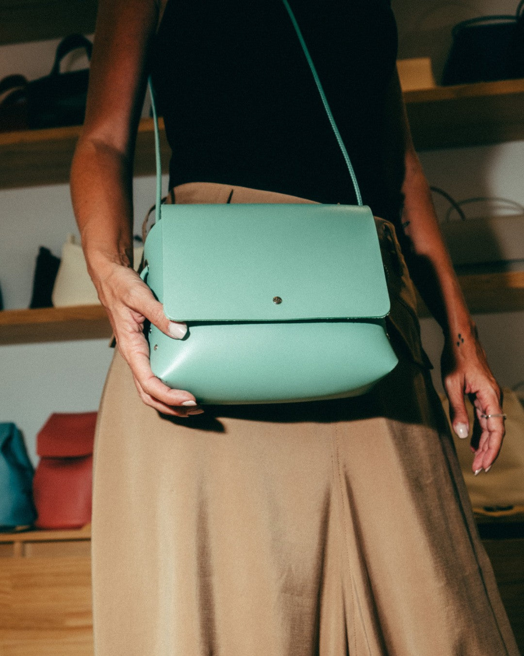 ENCARNITA ORIGAMI - Leather Handbag