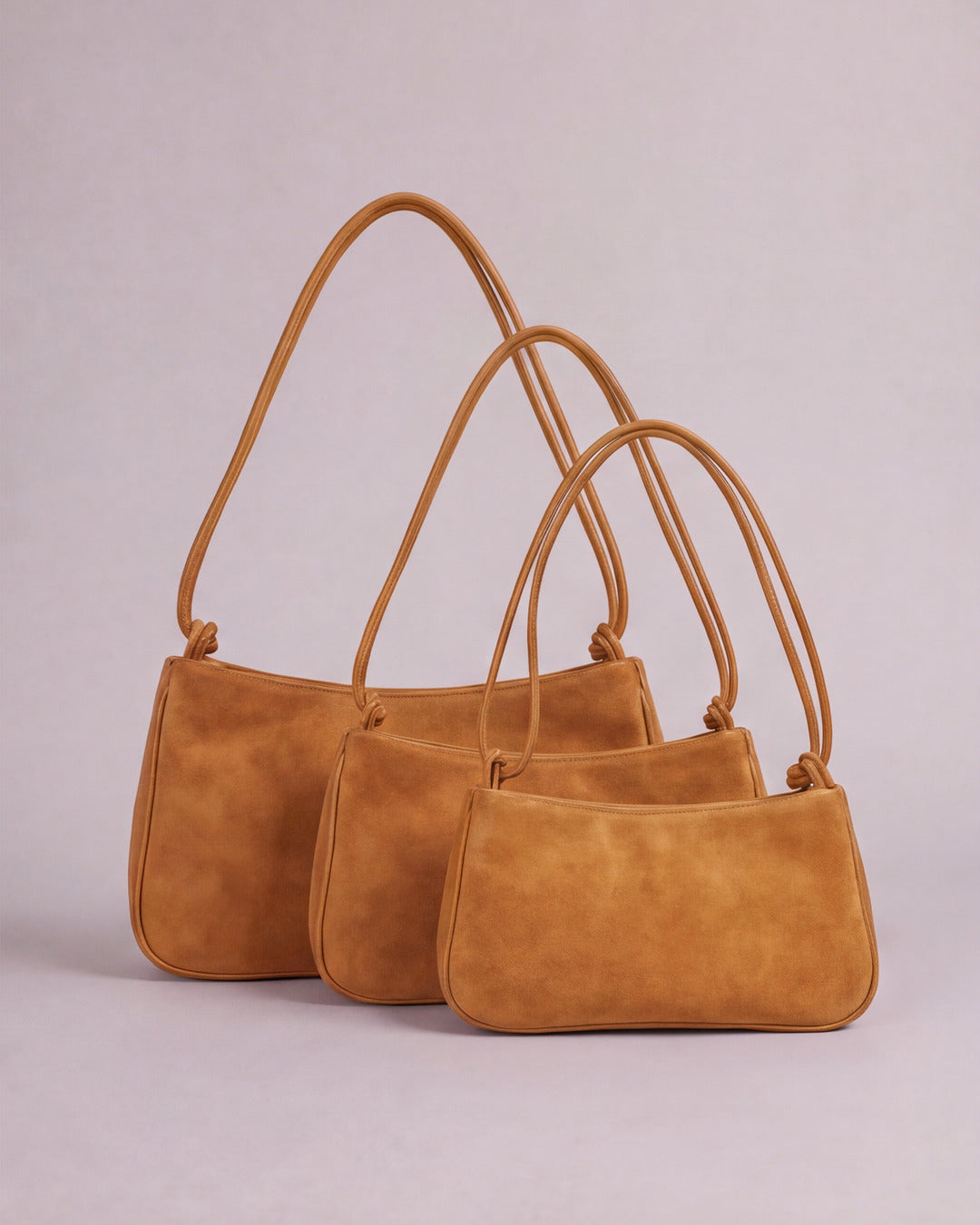 MariLoli - Bolso grande con cordón en serraje polen — Labienhecha