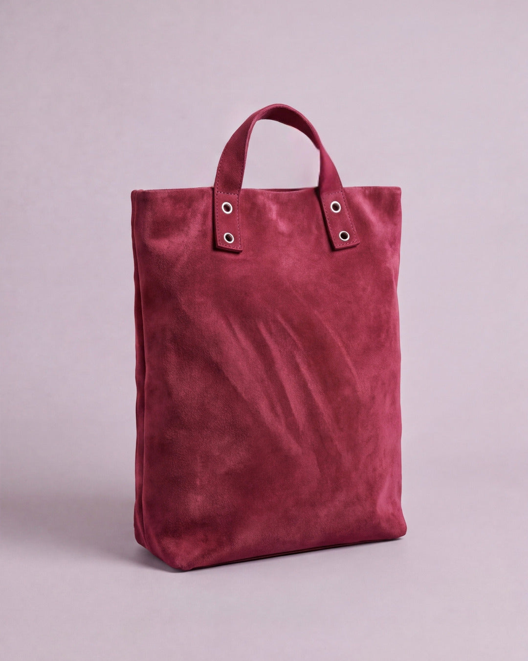 Mª Dolores - Mochila grande en serraje frambuesa — Labienhecha