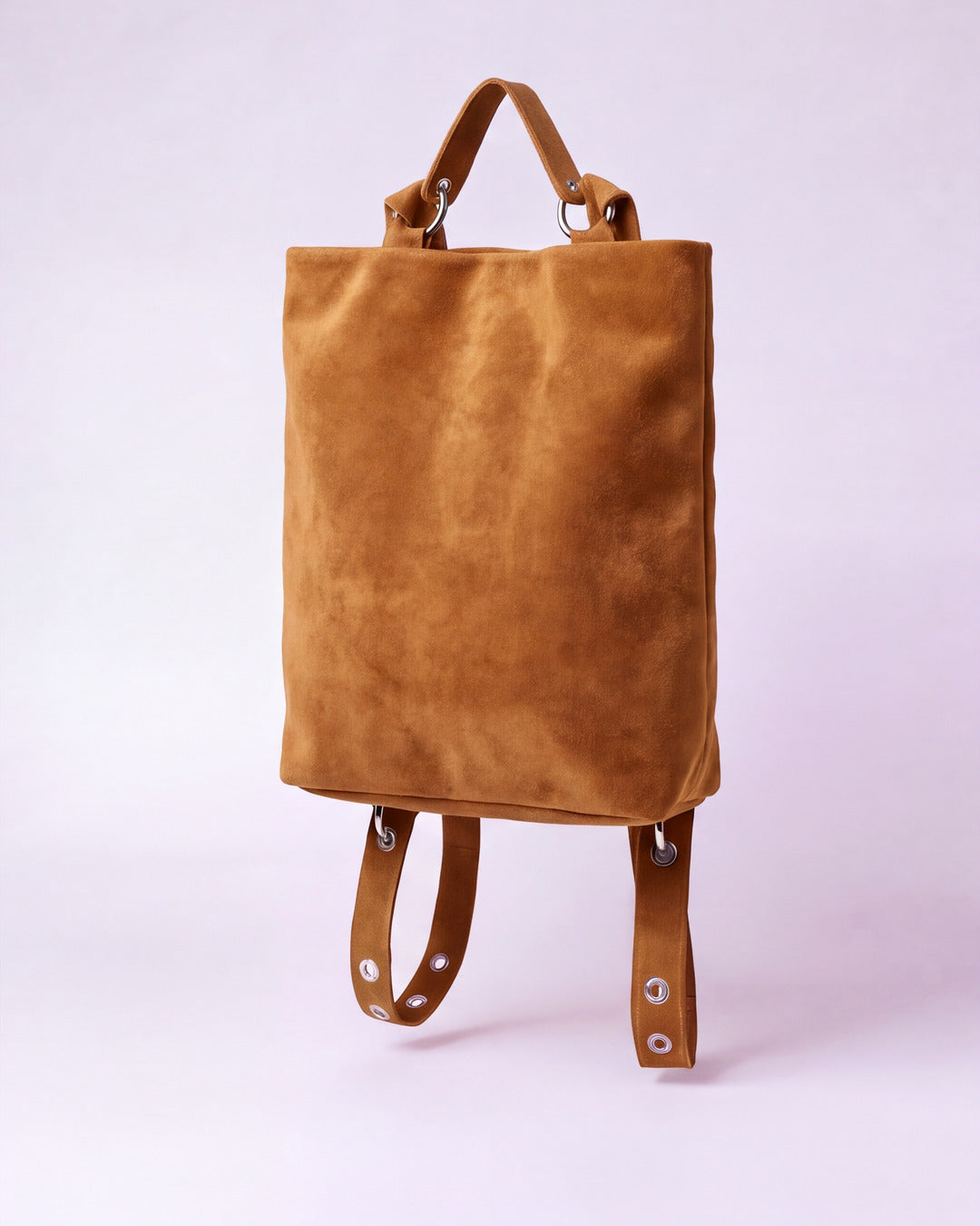 Mª Dolores - Mochila grande en serraje polen — Labienhecha