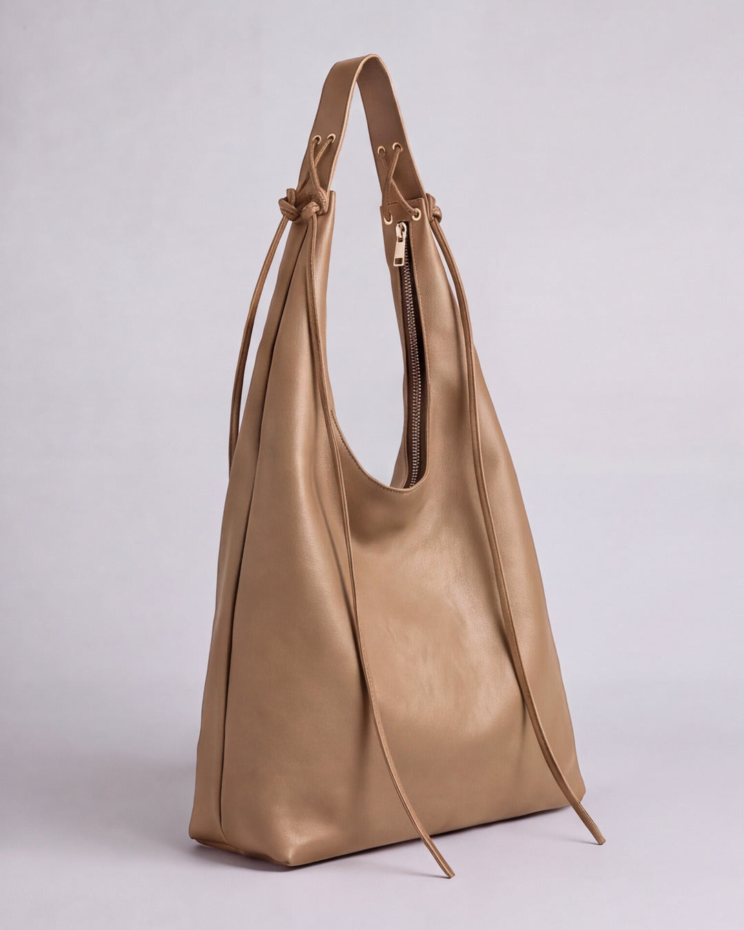 MariLoles - Bolso grande XL en piel arena oscuro — Labienhecha