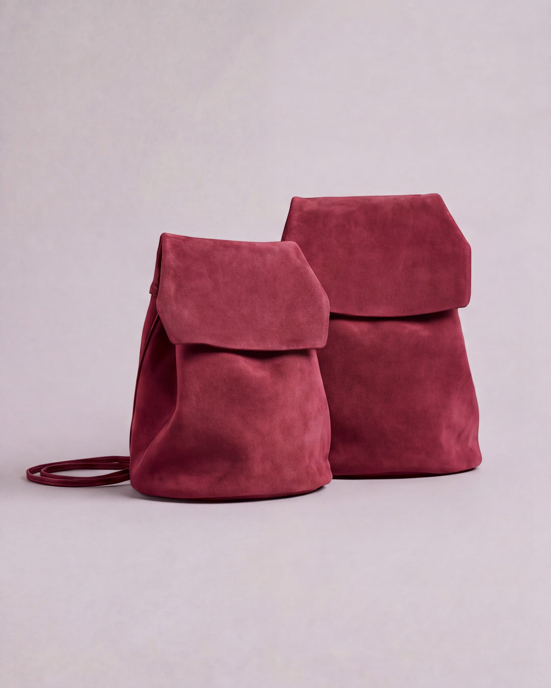 Mochilas Irene en serraje frambuesa — Labienhecha