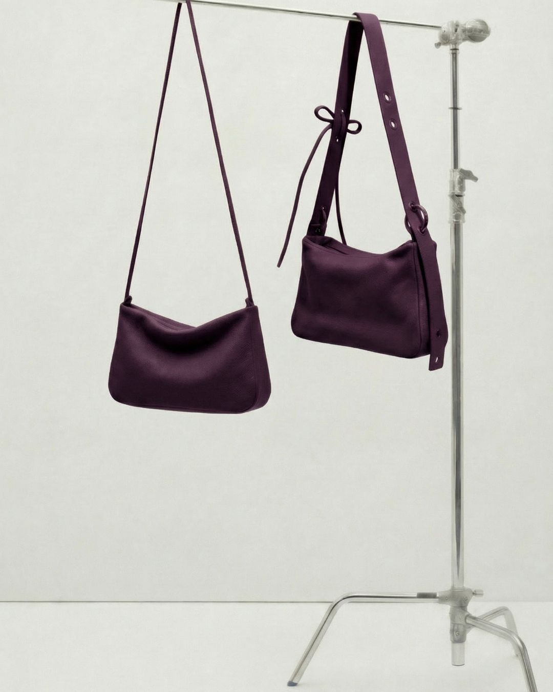 MariLoli - Large leather bag with strap and multiposition carabiners SS26