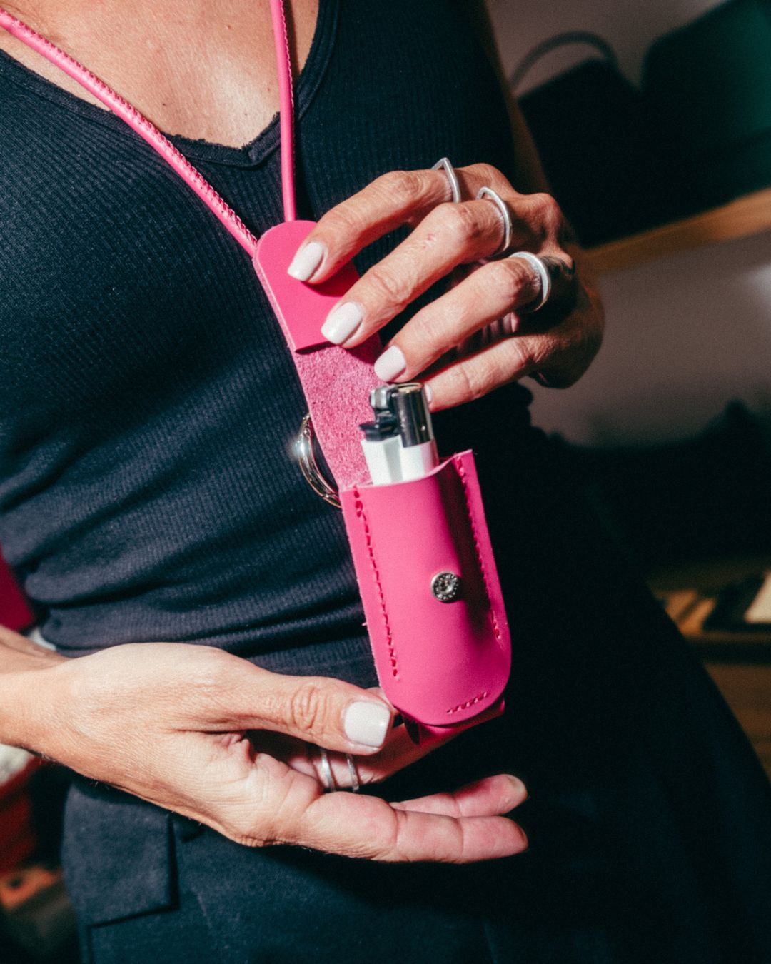 THE DOUBLE C - THE "ALWAYS AT HAND" - LIP BALM HOLDER & LIGHTER