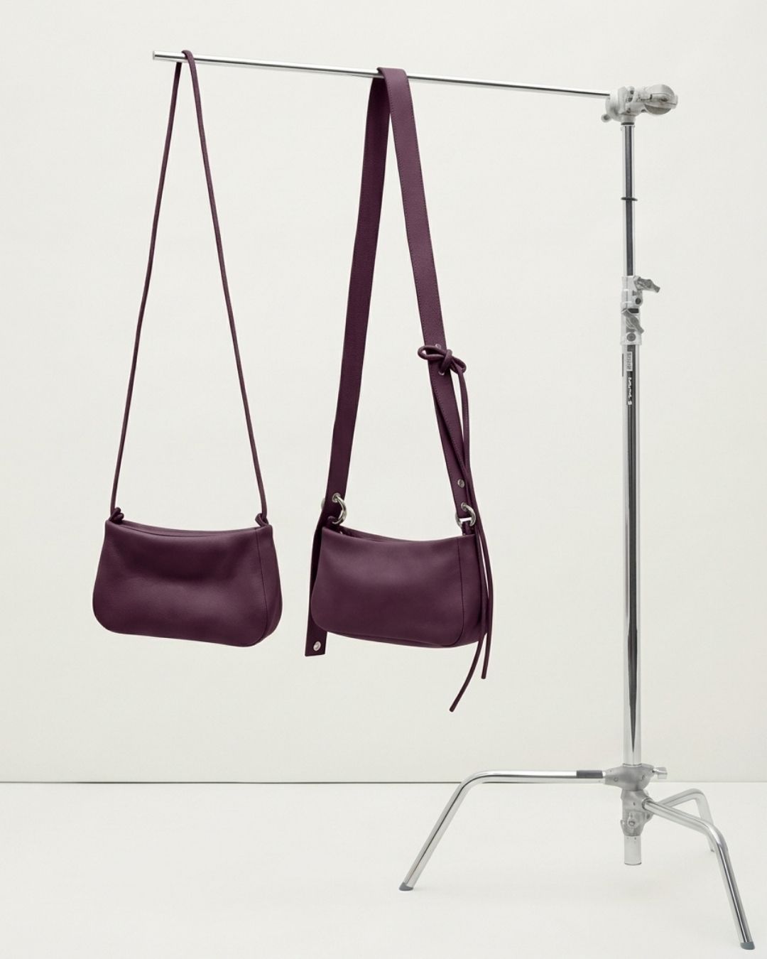 MariLoli - Large leather bag with strap and multiposition carabiners SS26