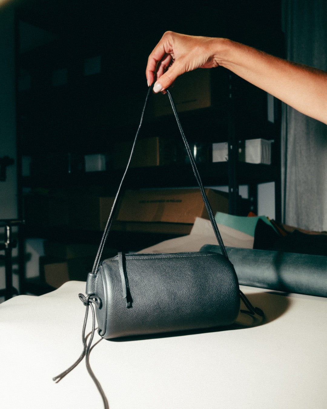 ALMA - Leather Tube Bag