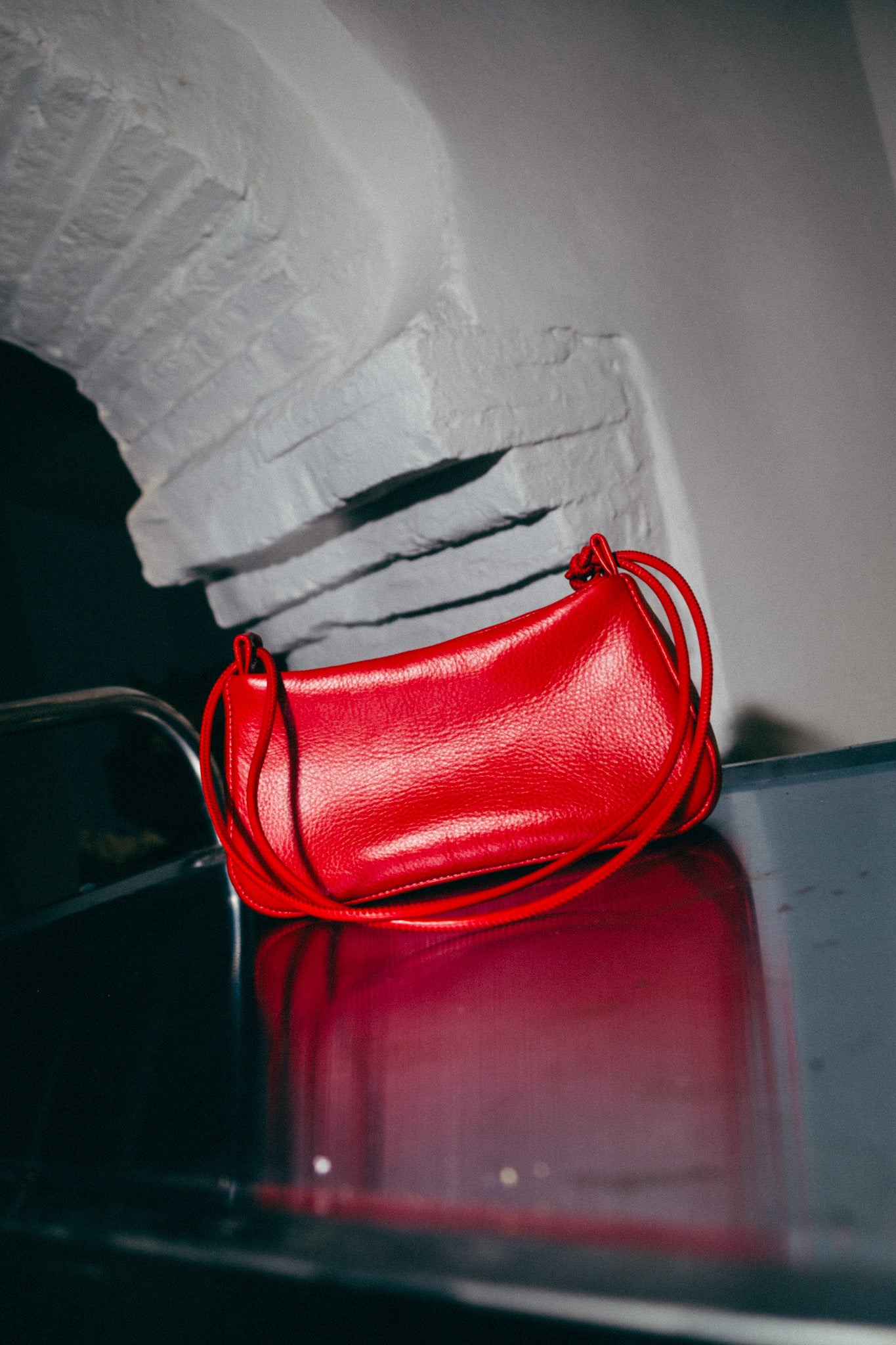 Lolita - Leather drawstring bag