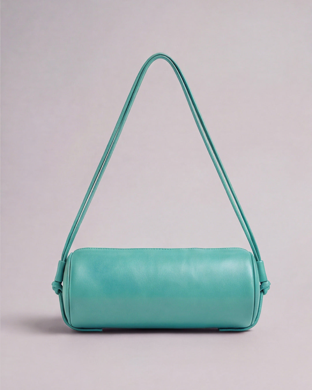 Bolso tubular ALMA La Grande en piel aguamarina — Labienhecha