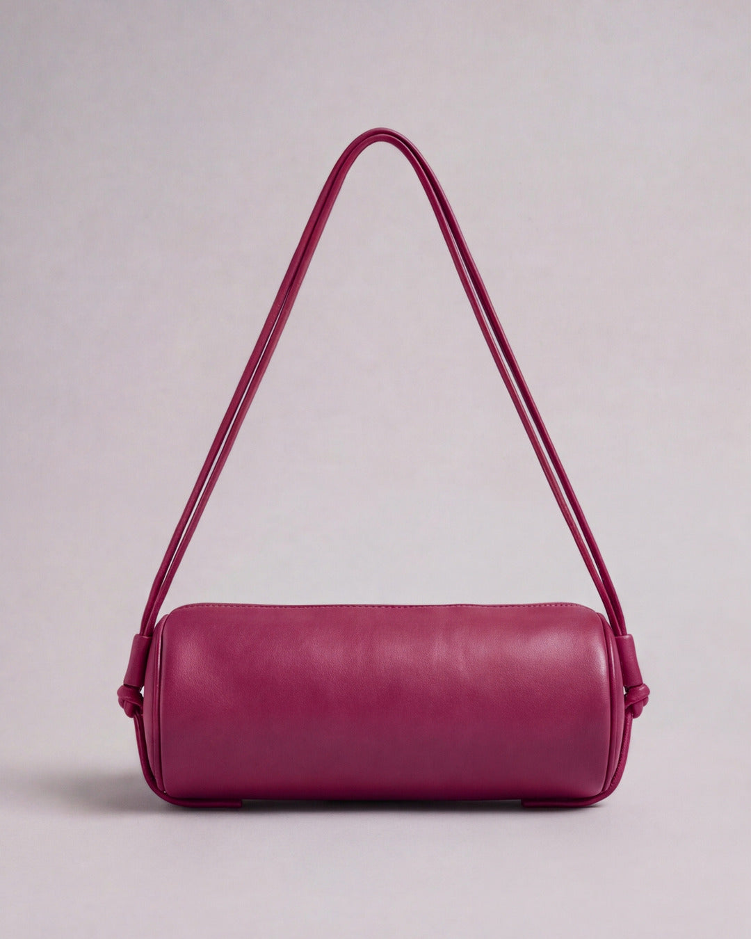 Bolso tubular ALMA La Grande en piel frambuesa — Labienhecha