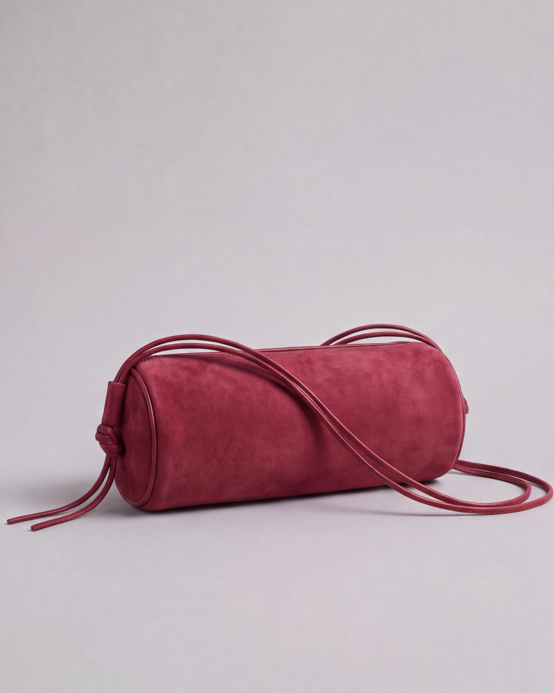 Bolso tubular ALMA La Grande en serraje frambuesa — Labienhecha