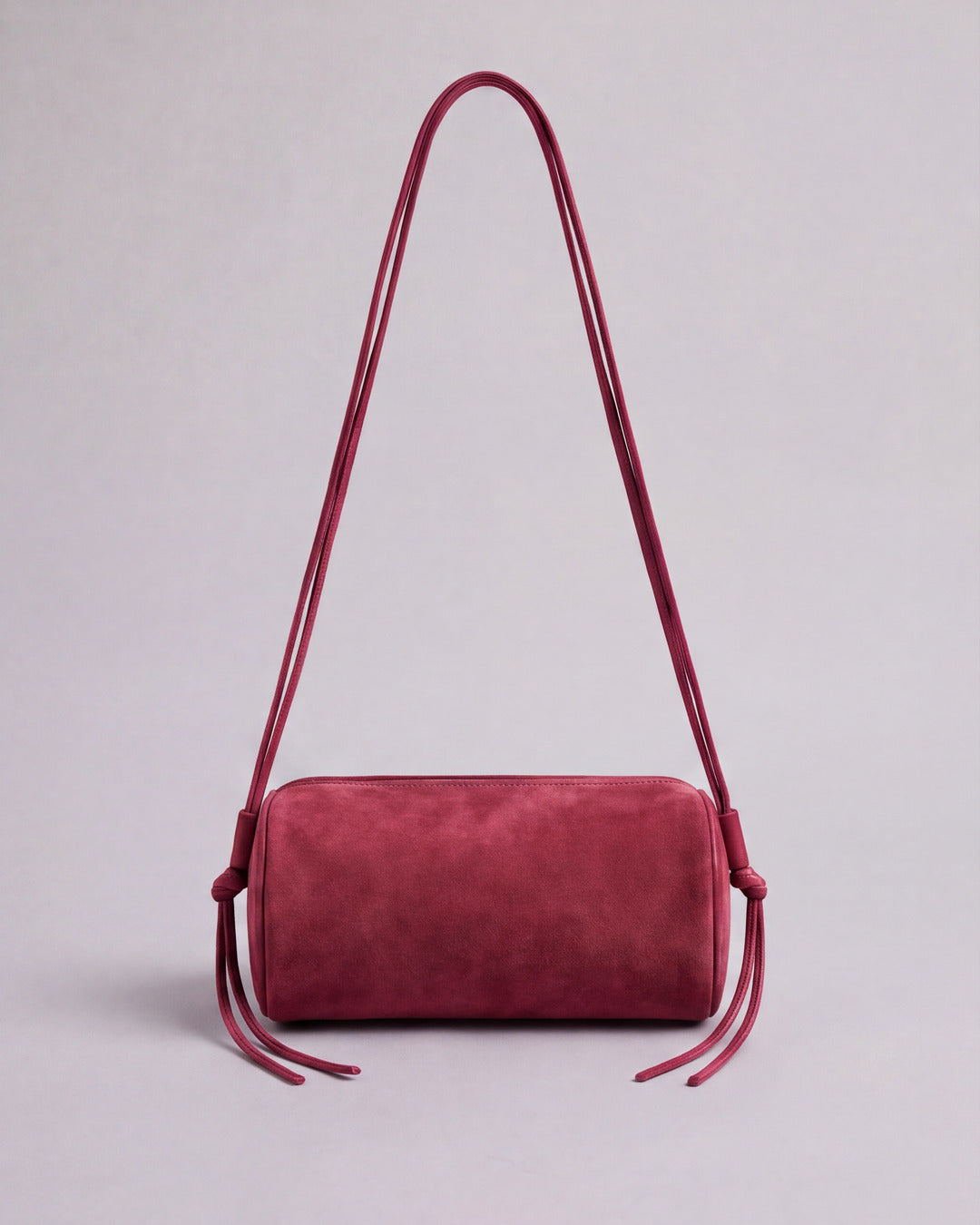 Bolso tubular ALMA Original en serraje frambuesa — Labienhecha