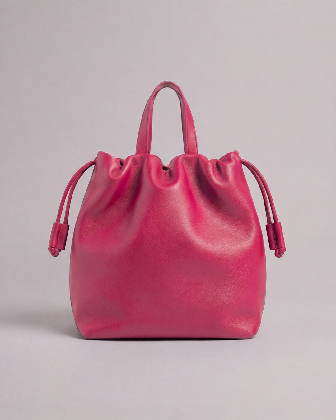 ÁNGELA - Bolso Bombonera Piel en piel fresa — Labienhecha