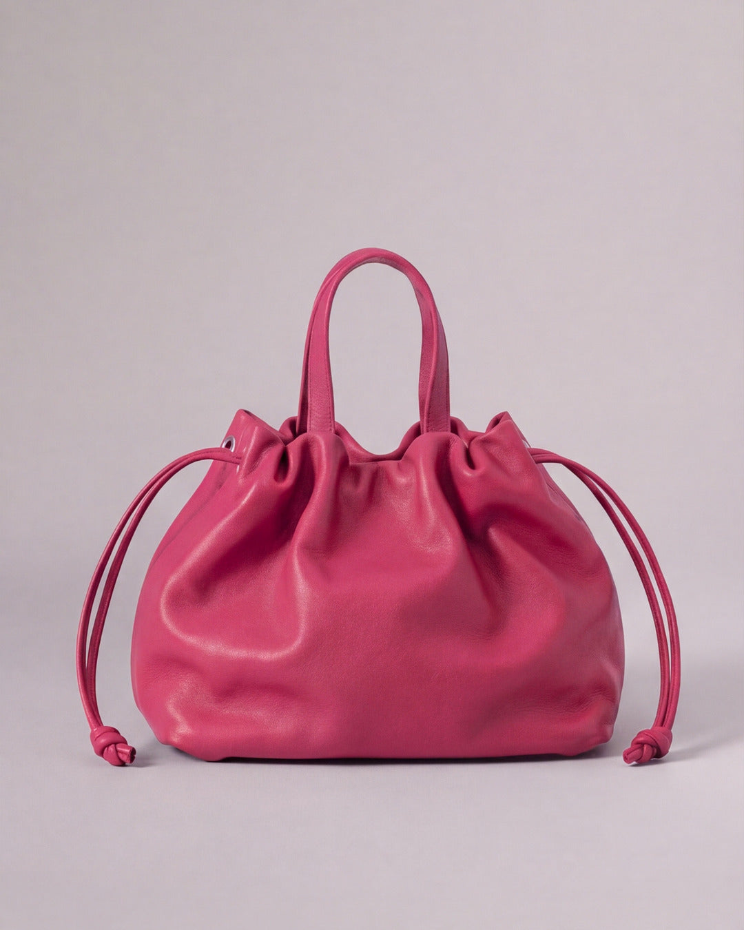 ANGELINES - Bolso Bombonera Piel en piel fresa — Labienhecha