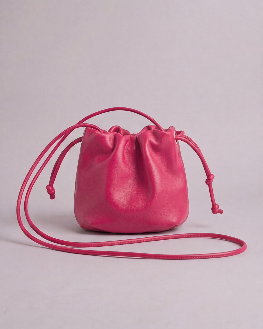 ANGELITA - Bolso Bombonera Piel en piel fresa — Labienhecha