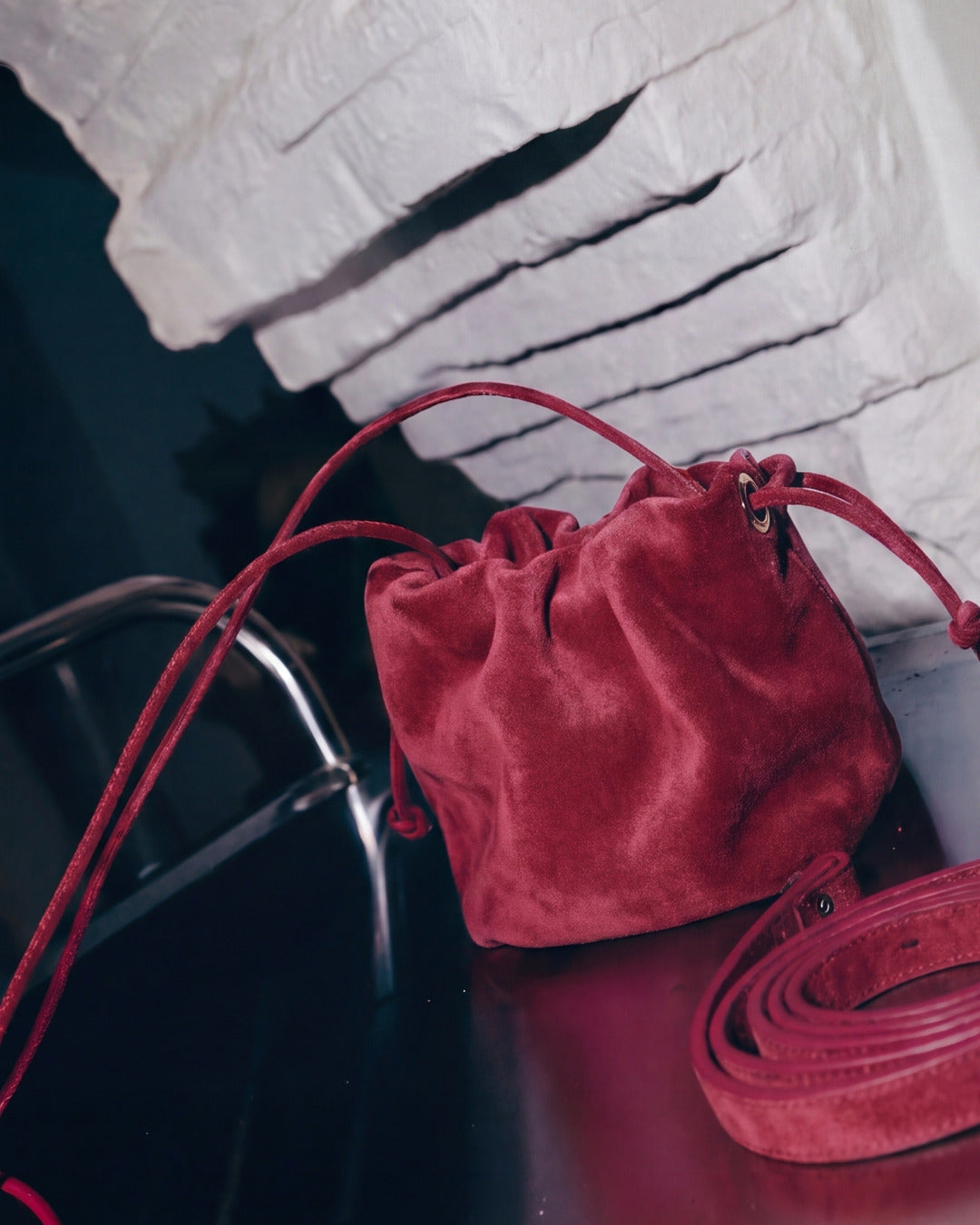 ANGELITA · Bolso bombonera en piel Frambuesa Serraje Hidro · Labienhecha