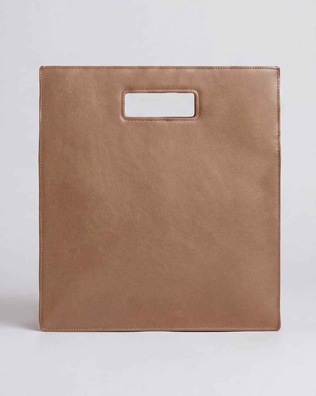 Bolso Cuadrado Piel - IRENE X OA en piel arena oscuro — Labienhecha