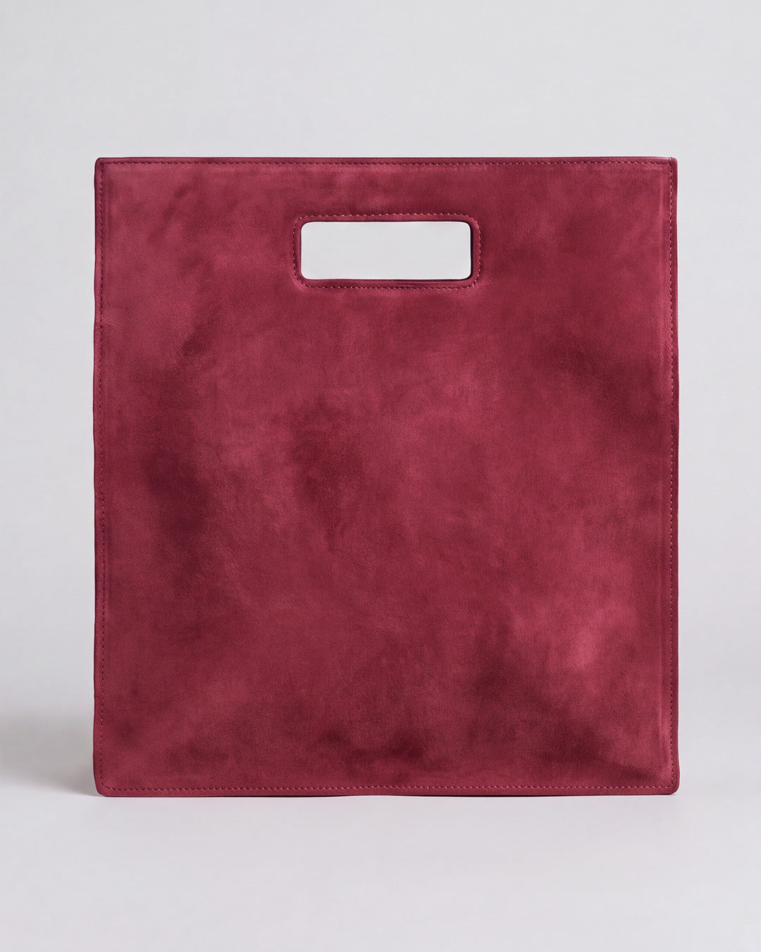 Bolso Cuadrado Piel - IRENE X OA en serraje frambuesa — Labienhecha