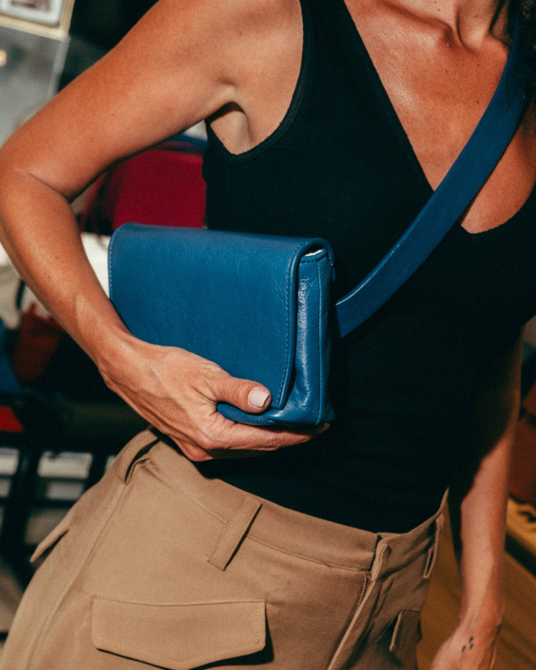 FERNANDITA - Leather Bum Bag with Belt