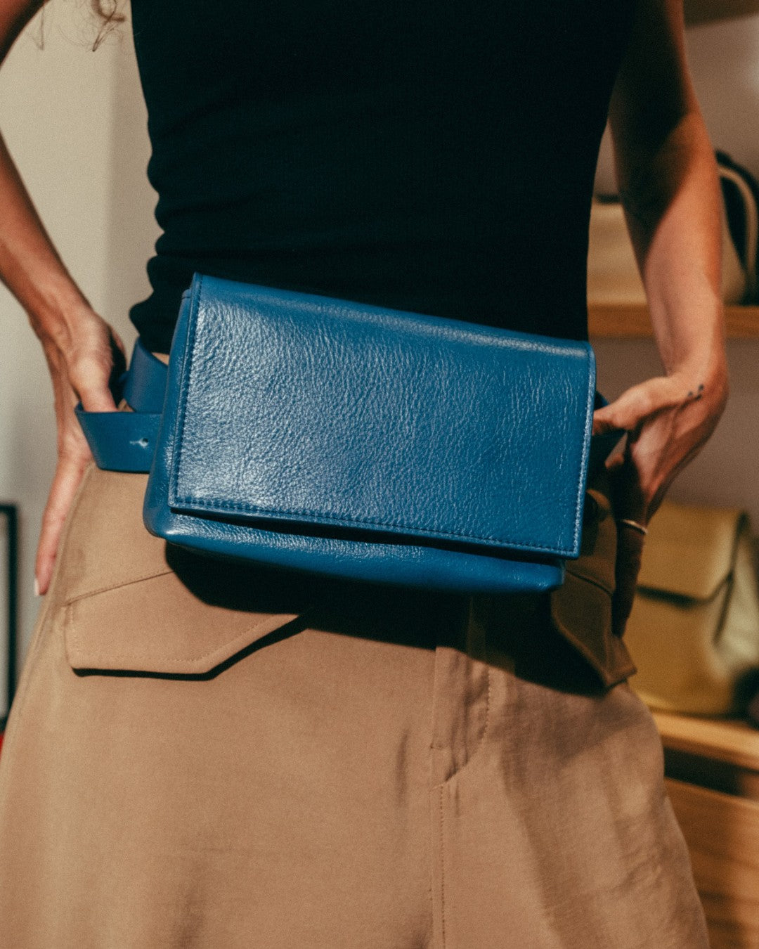 FERNANDITA - Leather Bum Bag with Belt