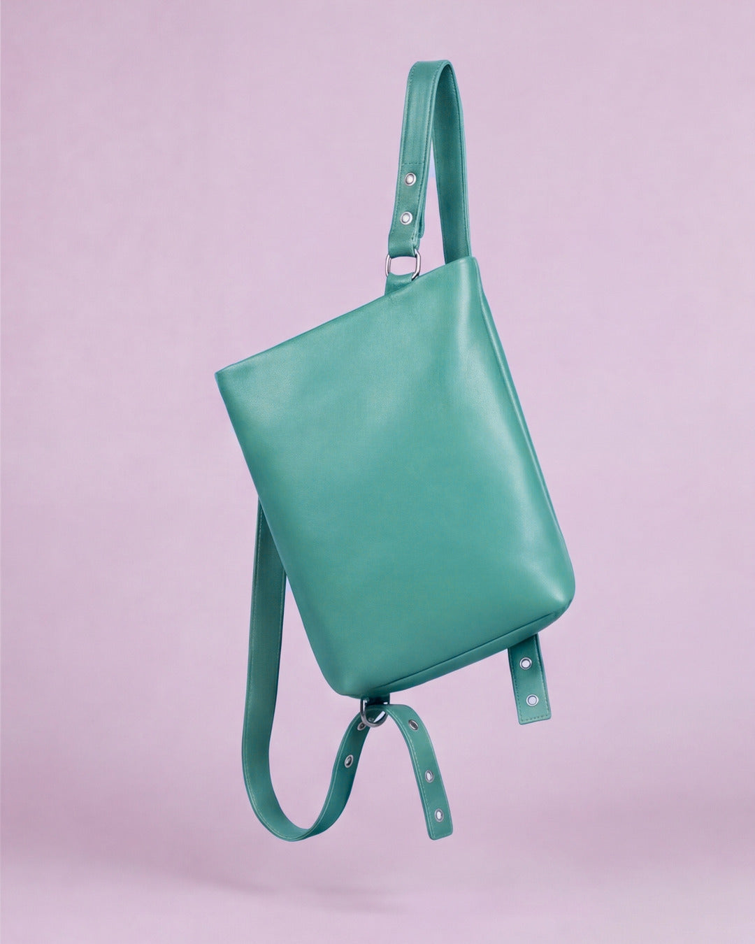 Dolores - Mochila mediana en piel aguamarina — Labienhecha