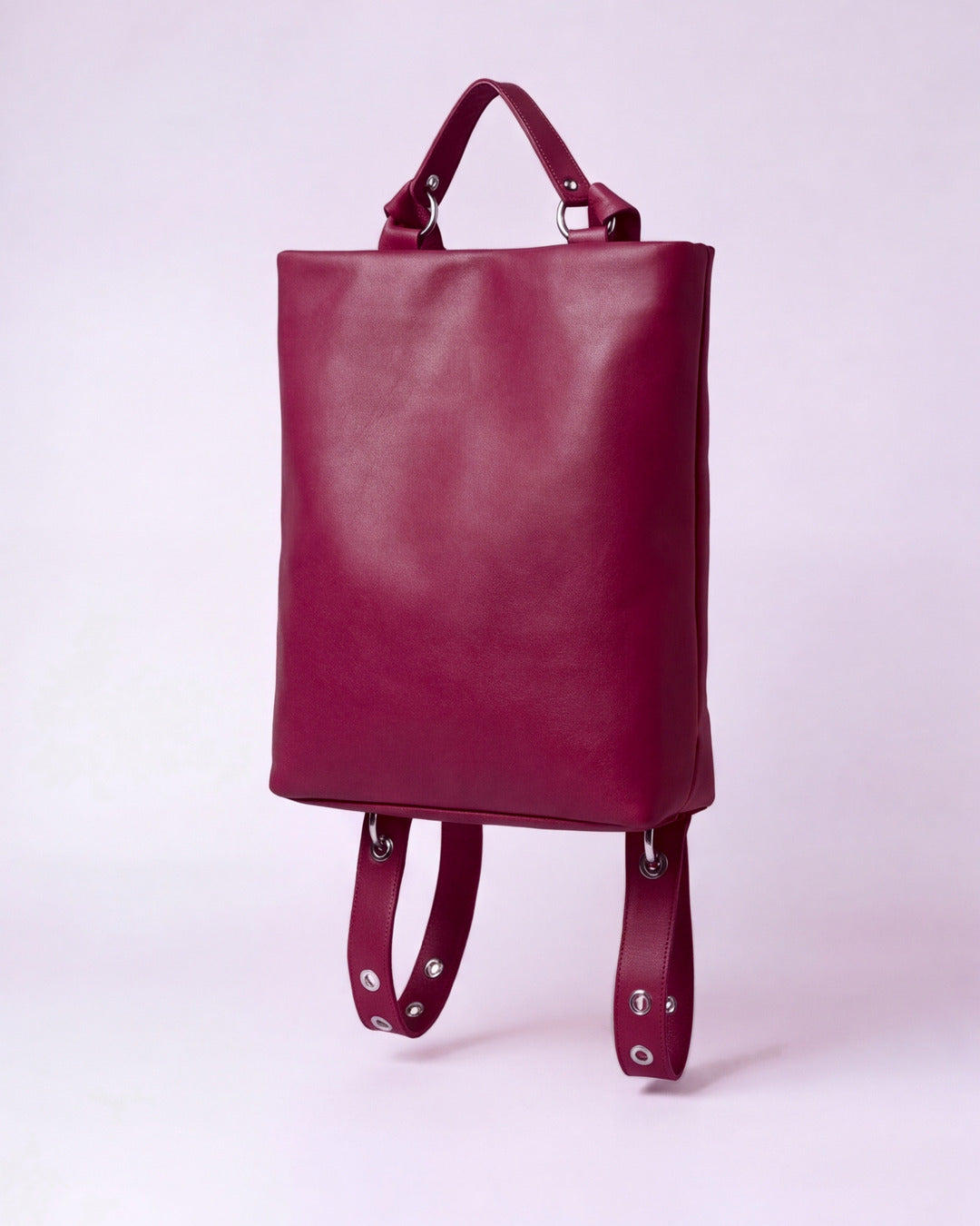 Dolores - Mochila mediana en piel frambuesa — Labienhecha