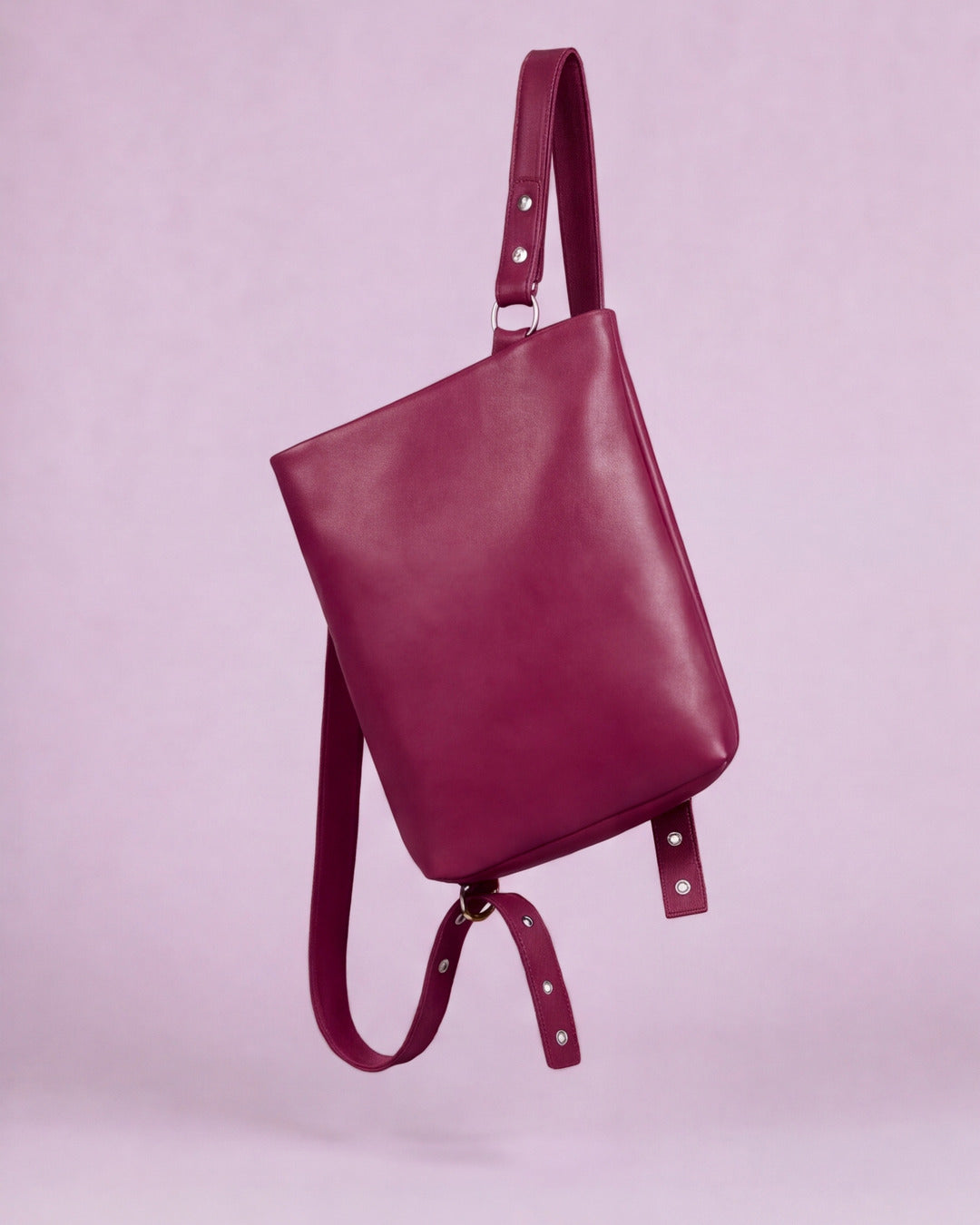 Dolores - Mochila mediana en piel frambuesa — Labienhecha