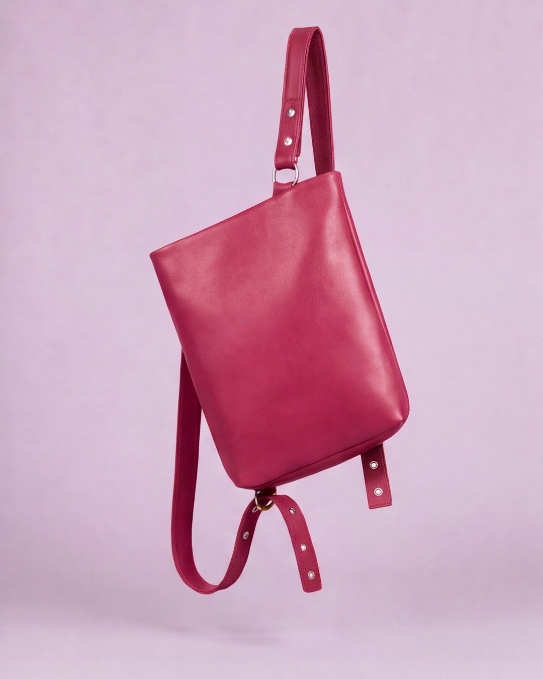 Dolores - Mochila mediana en piel fresa — Labienhecha