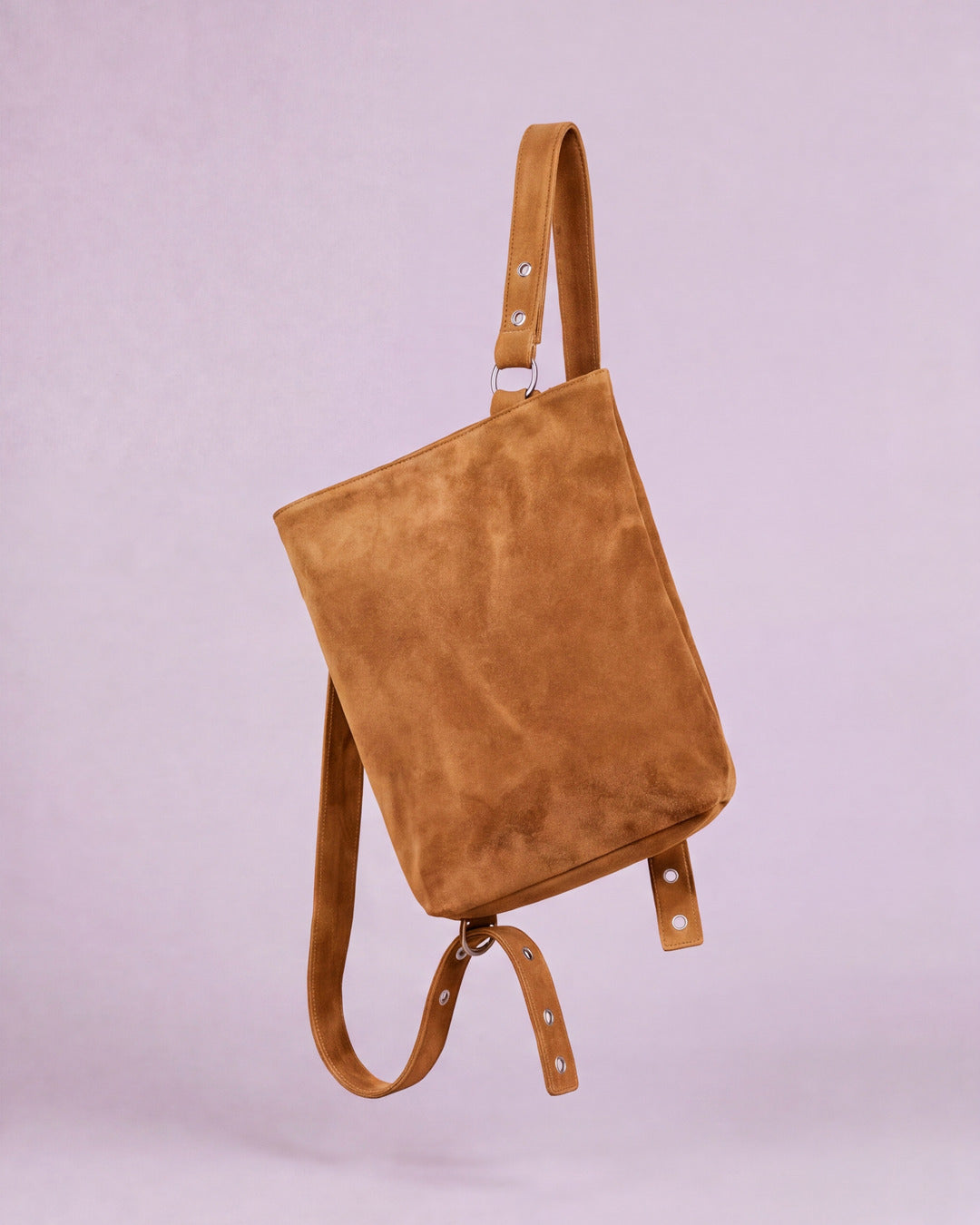 Dolores - Mochila mediana en serraje polen — Labienhecha
