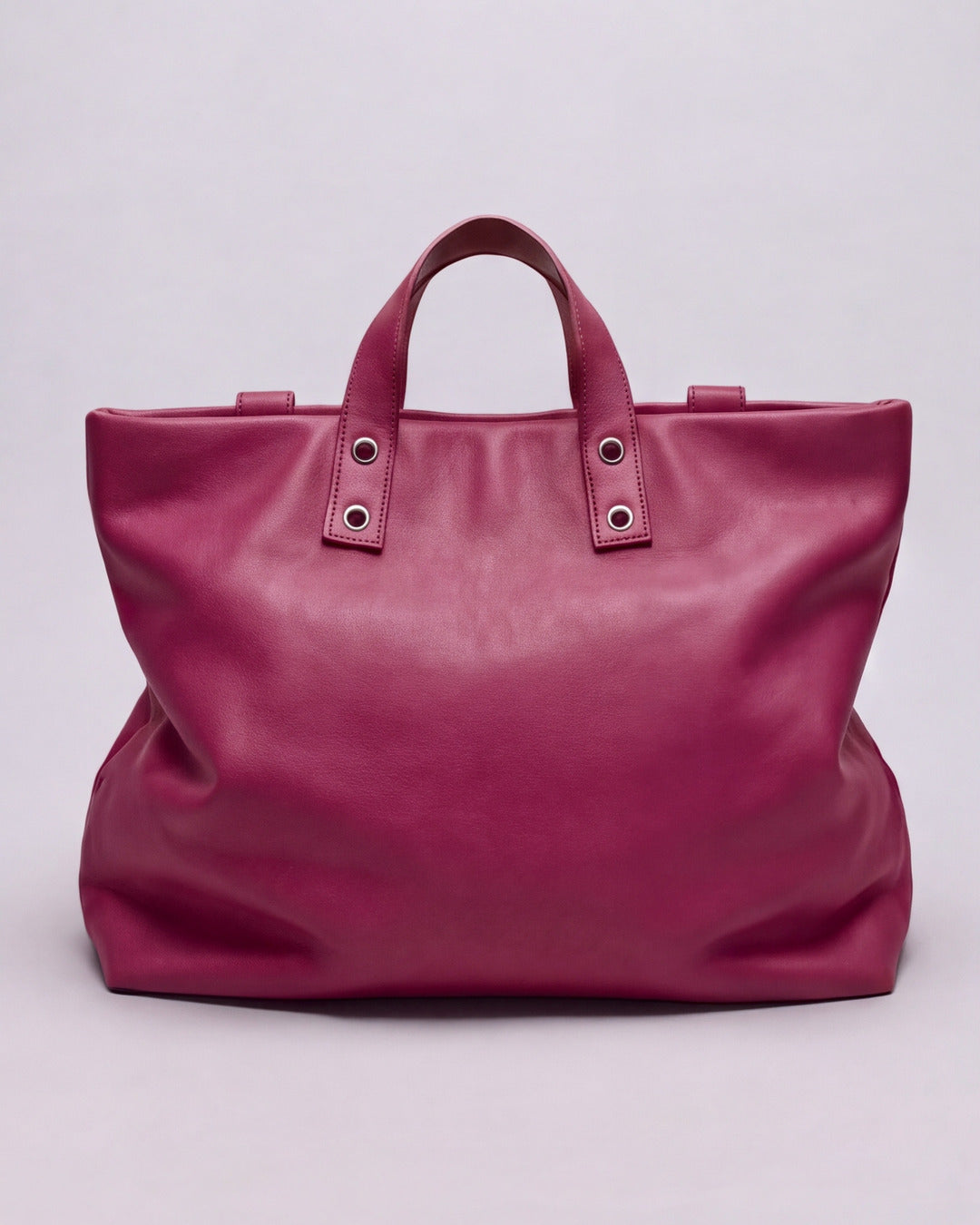 Doña Dolores - Mochila maletín XL en piel frambuesa — Labienhecha