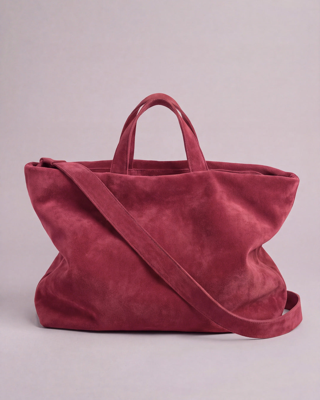 JUANA - Bolso en serraje frambuesa — Labienhecha