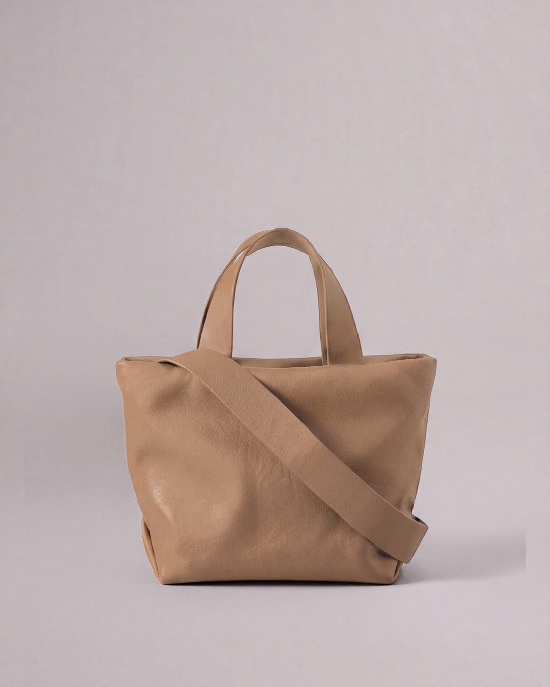 JUANITA - Bolso en piel arena oscuro — Labienhecha