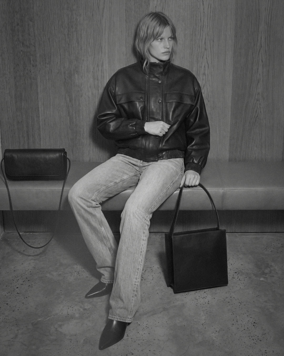 Sofía Madre in Black leather · LAS SEÑORAS campaign, large bag in vegetable-tanned leather handmade in Málaga · Labienhecha