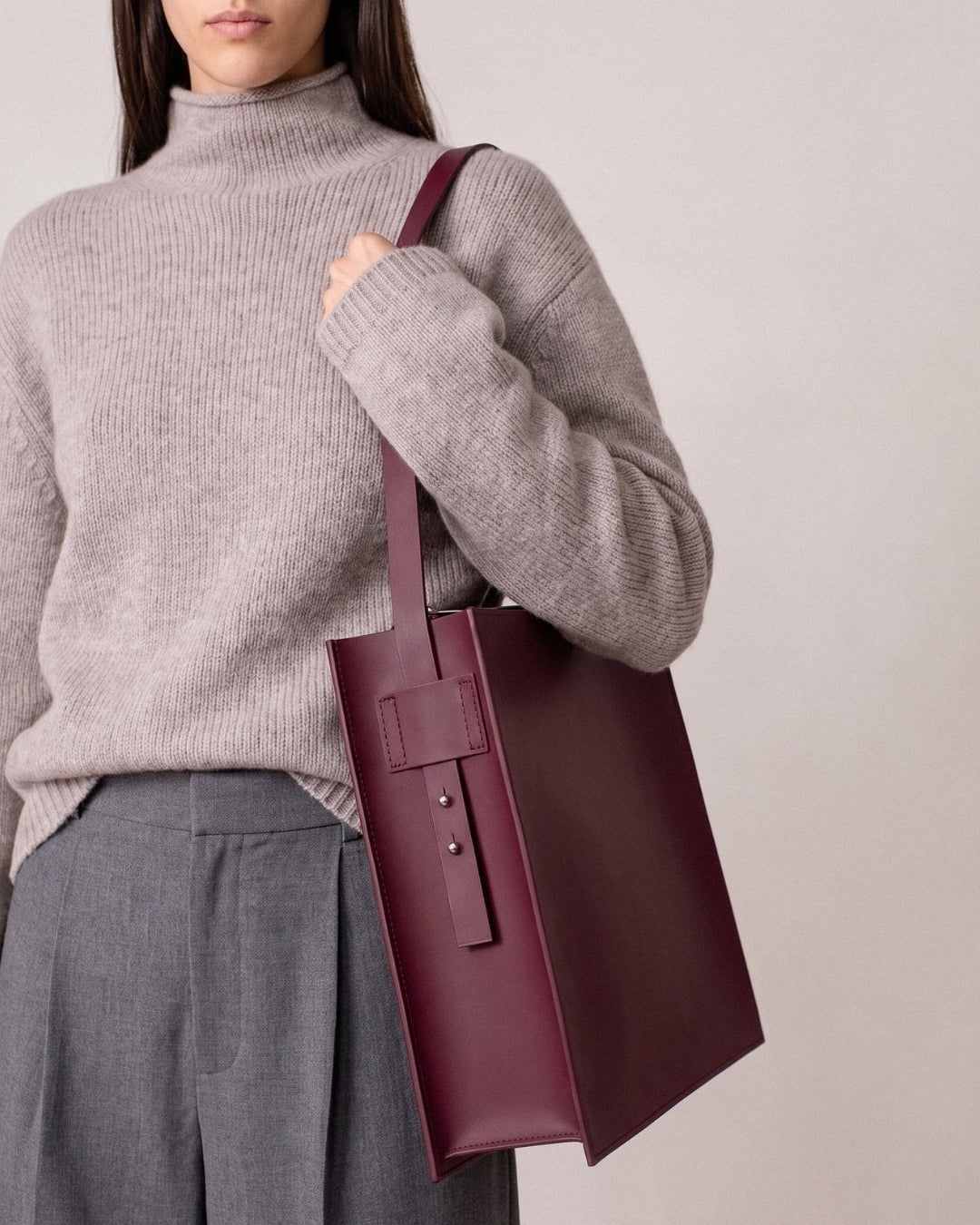 Sofía Madre in Wine leather · large bag in vegetable-tanned leather, handmade in Málaga · Labienhecha