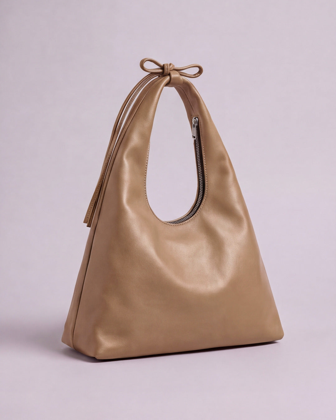 Loles - Bolso mediano en piel arena oscuro — Labienhecha