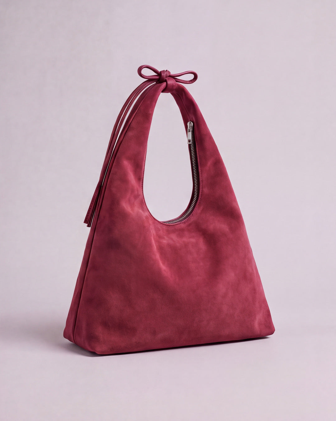 Loles - Bolso mediano en serraje frambuesa — Labienhecha