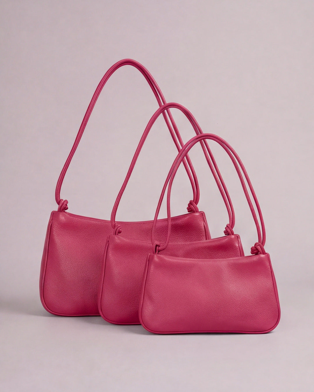 MariLoli - Bolso grande con cordón en piel fresa — Labienhecha