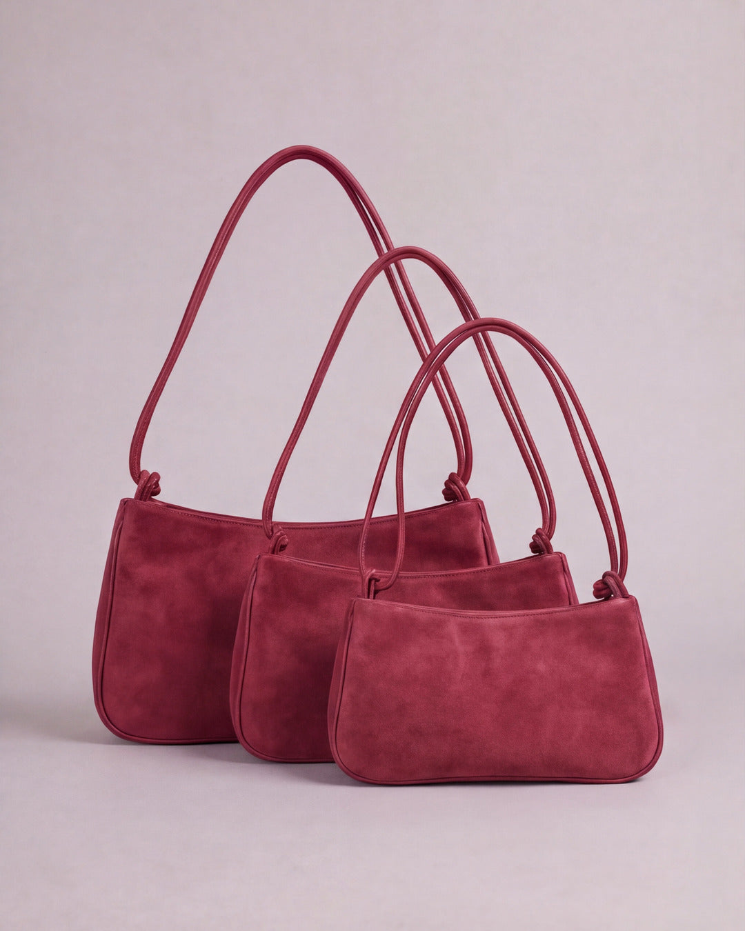 MariLoli - Bolso grande con cordón en serraje frambuesa — Labienhecha