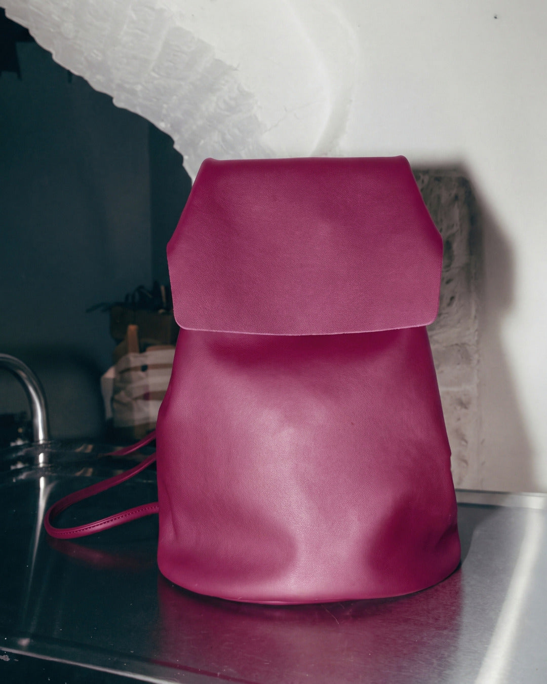 IRENE X OA · Mochila en piel Frambuesa Hidro · Labienhecha