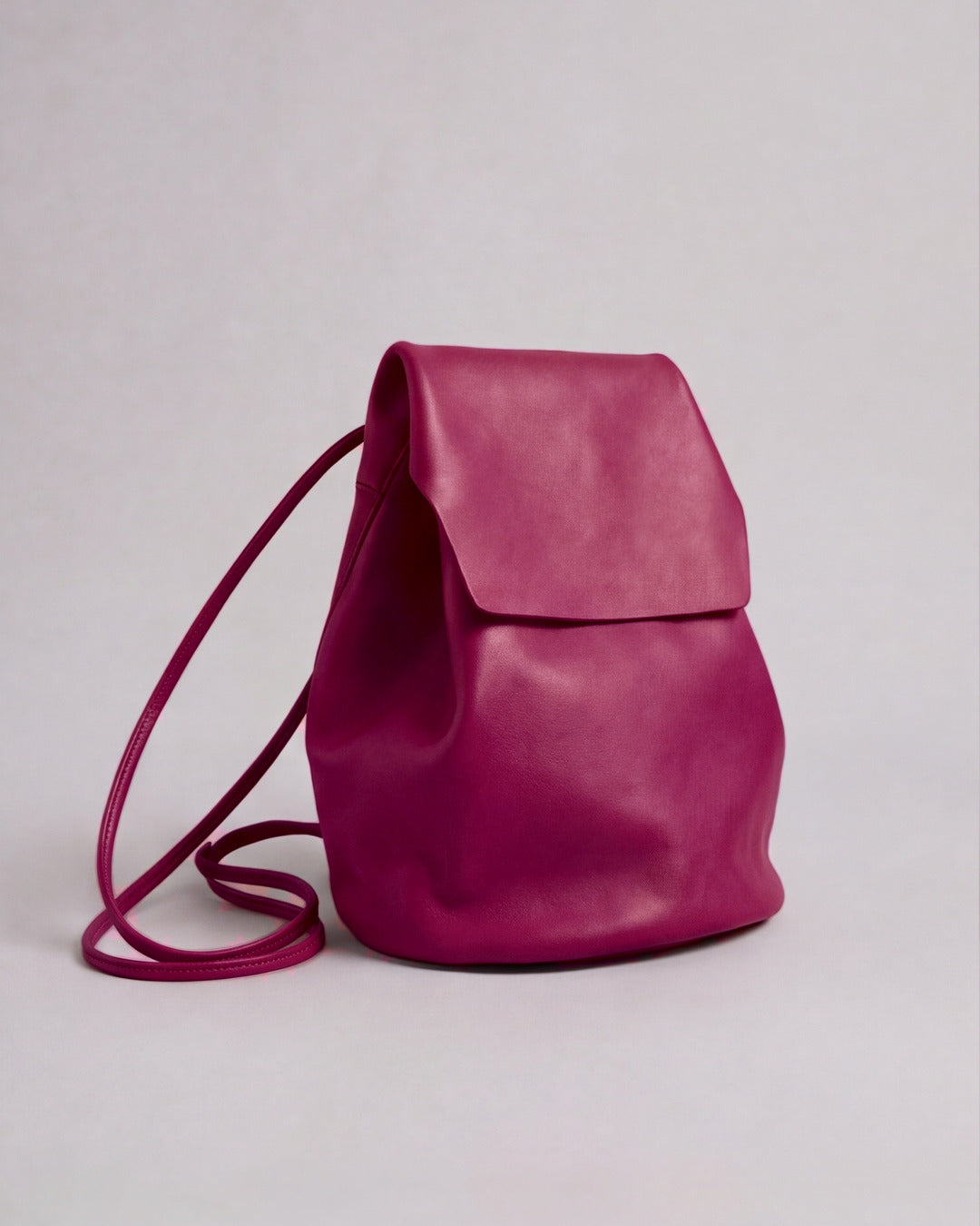 Mochila IRENE X OA en piel frambuesa — Labienhecha